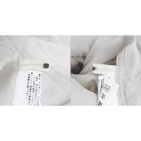 未使用品 ミルポア MIREPOIX シアーシャツ Vネック 長袖 ロング丈 9 M 