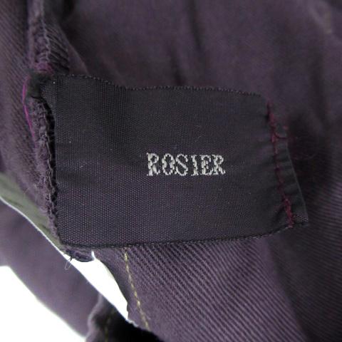 ロジエ ROSIER テーパードパンツ アンクル丈 4 L ダークパープル /HO16 