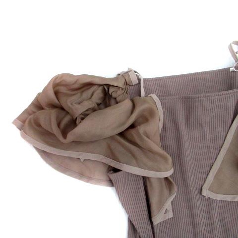 未使用品 ナイスクラップ NICE CLAUP リブカットソー オフ