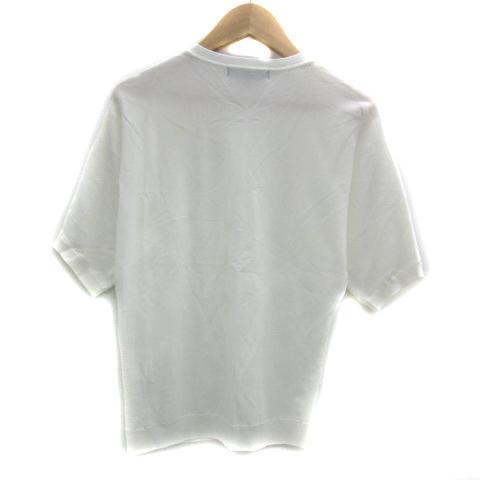 新品 定価19,440円 ロートレアモン  ホワイト ニット 38 or40 LAUTREAMONT - ロートレアモン ニット カットソー 七分袖 38 M 白 オフ