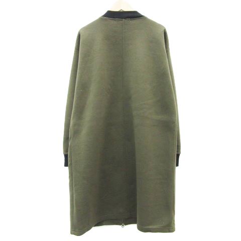 グラニフ graniph ブルゾンジャケット ロング丈 ジップアップ F カーキ