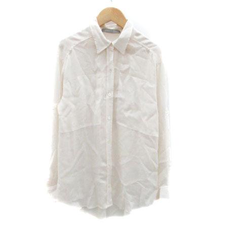 専用です　新品タグ付き　theory luxe シアーブラウス　38 theory luxe（セオリーリュクス） シアーシャツ ブラウス 長袖 無地 38