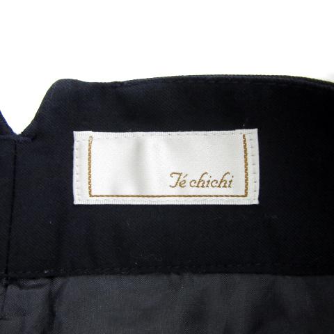 テチチ Te chichi ガウチョパンツ ワイドパンツ 七分丈 無地 S 紺  