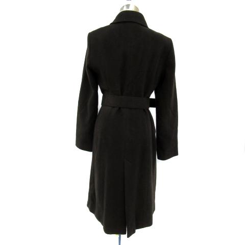 INDIVI　黒　ロングコート ベルト付き　サイズ40　アンゴラ　ウール INDIVI 黒 ロングコート ベルト付き サイズ40 アンゴラ ウール 美品
