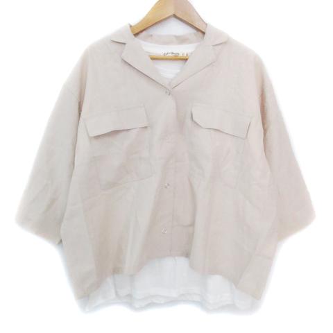 F.C.R.B. 七分袖カットソー S ホワイト/ベージュ F.C.R.B. 七分袖カットソー S ホワイト/ベージュ