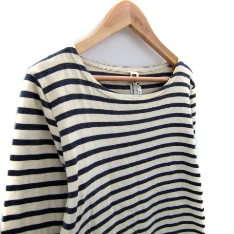 マーガレットハウエル-MHL.-ユーネックボーダーカットソー MARGARET HOWELL - マーガレットハウエル-MHL.-ユーネックボーダー