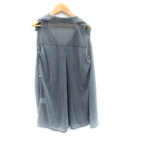ビッキー VICKY シャツ ブラウス スキッパーカラー ノースリーブ 