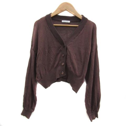 オリーブデオリーブ OLIVE des ニットカーディガン ショート丈 Vネック