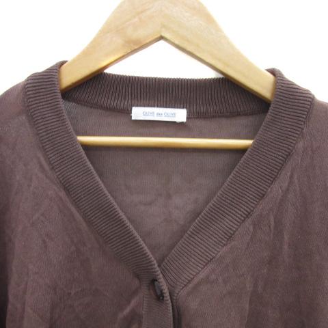 オリーブデオリーブ OLIVE des ニットカーディガン ショート丈 Vネック