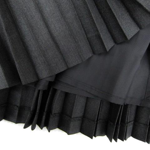 フィロディセタ Filo di Seta プリーツスカート ミモレ丈 無地 シルク  