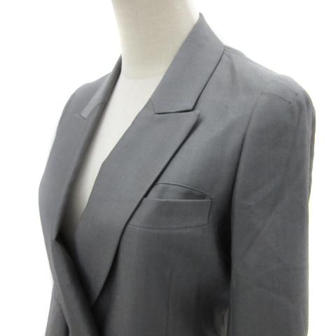 未使用品 ナイン NINE テーラードジャケット ロング丈 ダブルボタン 総  