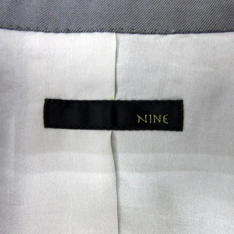 未使用品 ナイン NINE テーラードジャケット ロング丈 ダブルボタン 総 