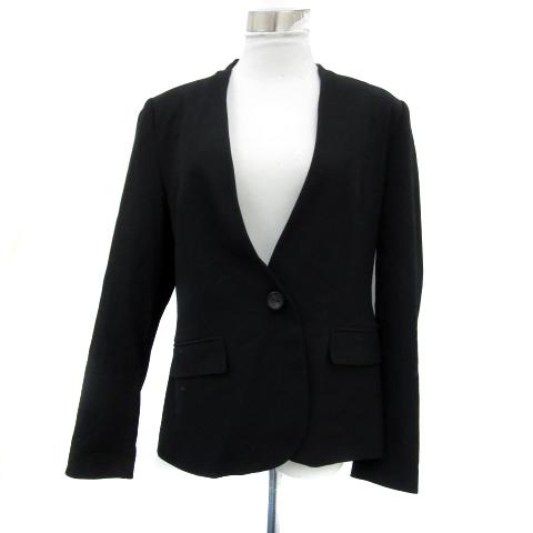 ザラ ベーシック ZARA BASIC ノーカラージャケット ミドル丈 無地 