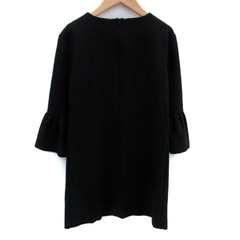 ザラウーマン ZARA WOMAN ワンピース ミニ丈 七分袖 ラウンド