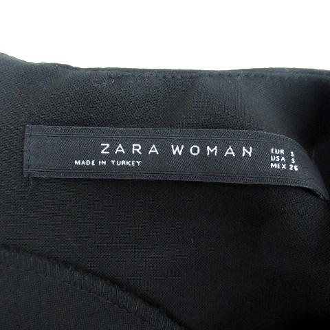 ザラウーマン ZARA WOMAN ワンピース ミニ丈 七分袖 ラウンド