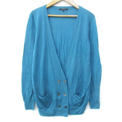 ルーニィ LOUNIE ニットカーディガン ミドル丈 ダブルボタン ウール  