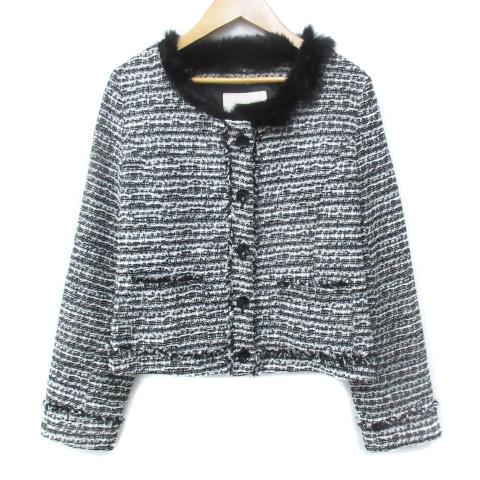 PROPORTION ノーカラー ツイードジャケット PROPORTION BODY DRESSING