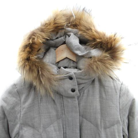 ロートレアモン LAUTREAMONT ダウンコート ロング丈 2WAY ファー 38 M