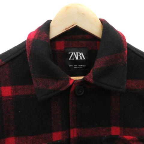 ZARA ザラ CPOジャケット ミドル丈 チェック柄 ウール混 ZARA ザラ CPOジャケット ミドル丈 チェック柄 ウール混