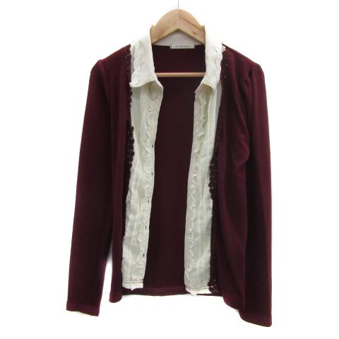 axes femme（アクシーズ ファム） シャツ ブラウス 長袖 フリル レース 
