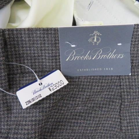 未使用品 Brooks Brothers 千鳥柄 ブラック シルバー系 BROOKS BROTHERS（ブルックスブラザーズ） 未使用品 スラックスパンツ