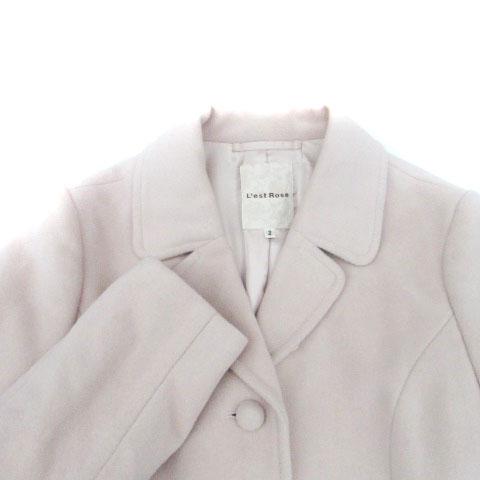 未使用品 レストローズ L'EST ROSE コート オープンカラー ロング丈