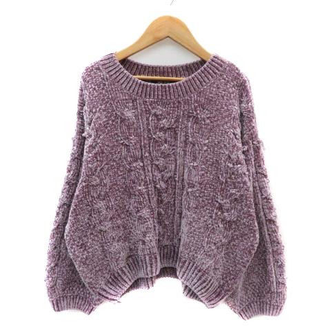 ワンウェイ one way モールニット セーター 長袖 オーバーサイズ M