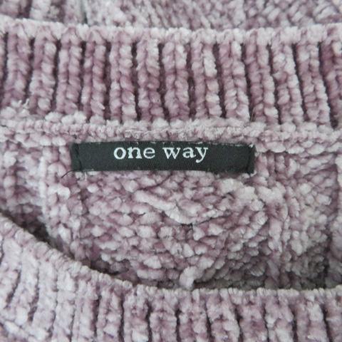 ワンウェイ one way モールニット セーター 長袖 オーバーサイズ M 