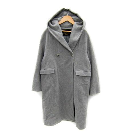 スローブ イエナ SLOBE IENA コート ロング丈 フード付き 無地 ウール