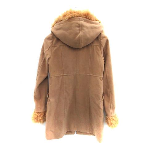 リエンダ rienda ダッフルコート ロング丈 フェイクファー S ベージュ 