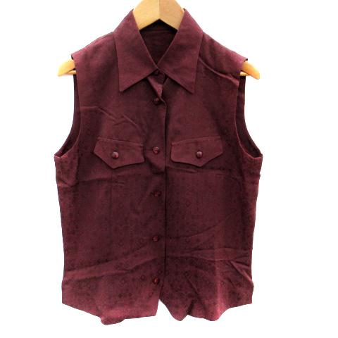 コムサデモード COMME CA DU MODE シャツ ブラウス ノースリーブ 総柄 