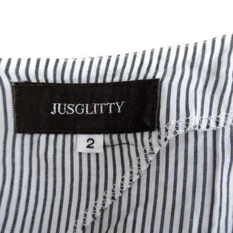 ジャスグリッティー JUSGLITTY シャツ ブラウス ノースリーブ ラウンド 