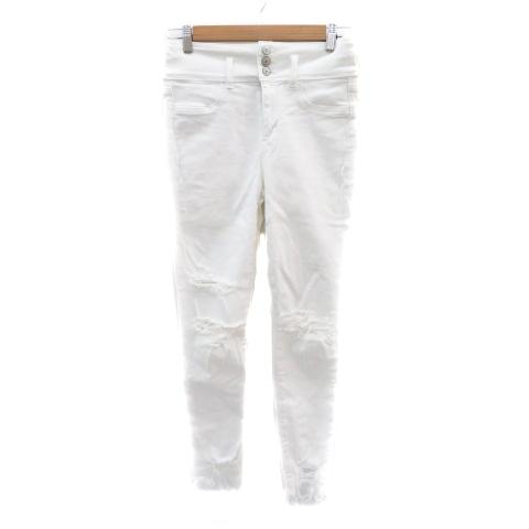 アメリカンイーグル AMERICAN EAGLE デニムパンツ ジーンズ スキニー American Eagle ダメージホワイトデニム