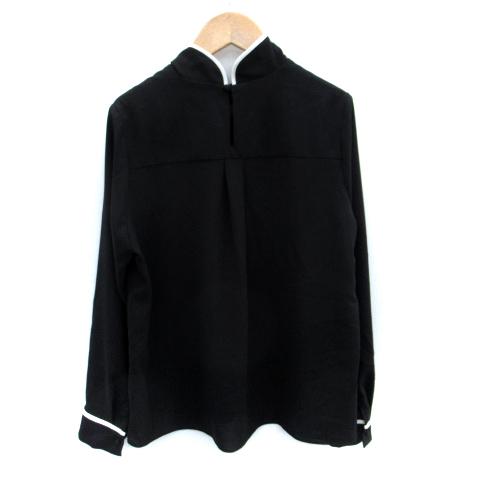 プチメゾン Petit Maison シャツ ブラウス 長袖 リボン 9号 黒 