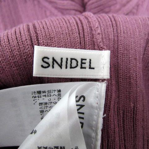 SNIDEL（スナイデル） リブカットソー ショート丈 五分袖 オフ 
