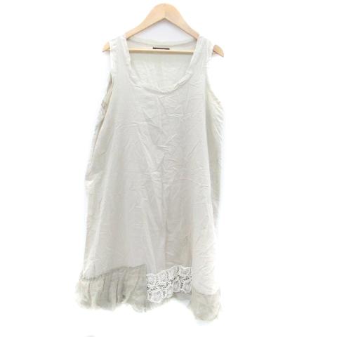 パドカレ pas de calais ワンピース ラウンドネック ノースリーブ ひざ 