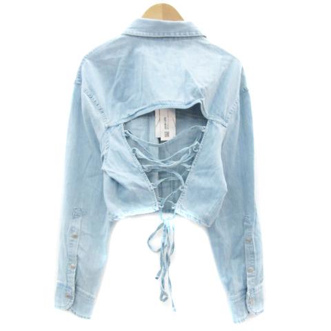 新品未使用　ラッキーインラブ　長袖トップス 胸空き トップス ラグラン風 長袖シャツ ロングTシャツ バイ