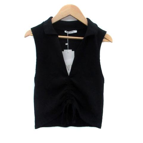 ZARA（ザラ） 未使用品 カットソー スキッパーカラー ノースリーブ 