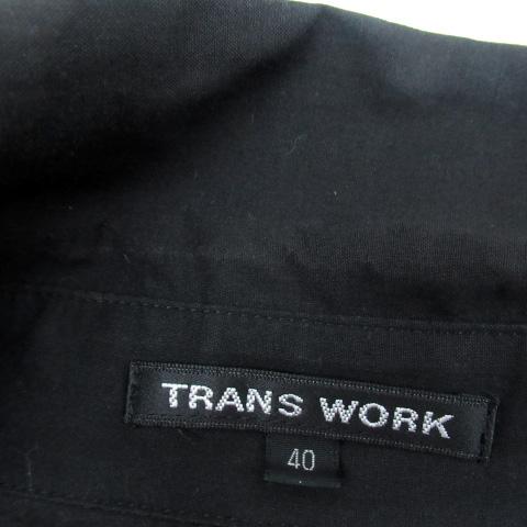 トランスワーク TRANS WORK シャツ ブラウス 七分袖 スキッパーカラー 