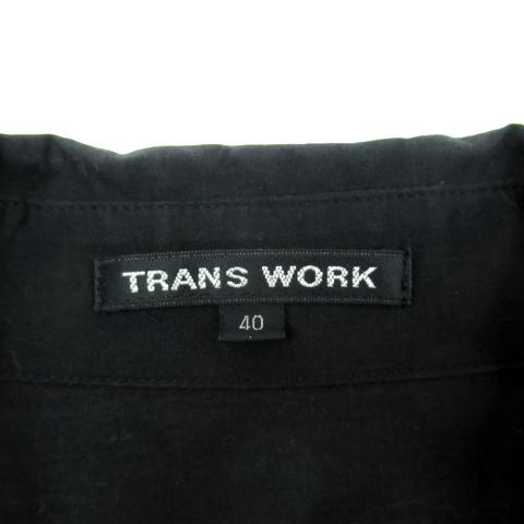 トランスワーク TRANS WORK シャツ ブラウス 七分袖 スキッパーカラー 