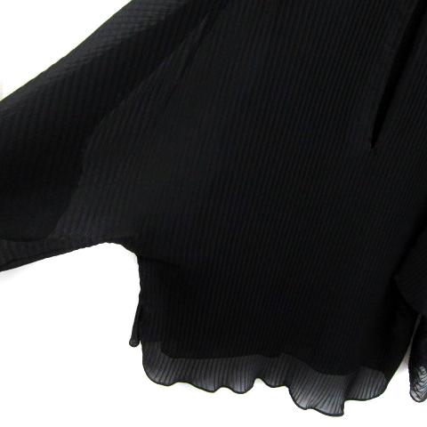 ZARA（ザラ） ブラウス カットソー プリーツ 長袖 無地 シースルー XS 