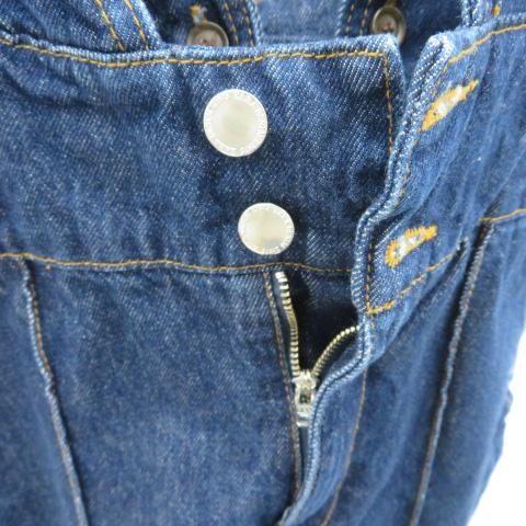 ZARA（ザラ） デニムサロペット オーバーオール ロング丈 フリンジ S