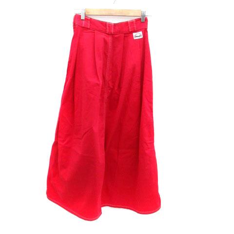 ラングラー WRANGLER フレアスカート ロング丈 マキシ丈 S 赤 レッド