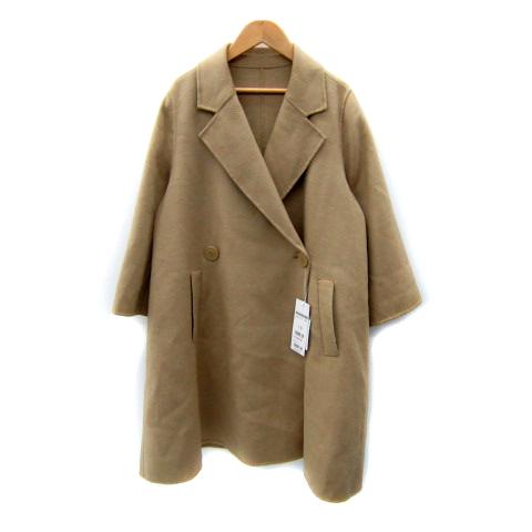 Doclasseベージュ チェスターコート 未使用品 ドゥクラッセ DoCLASSE チェスターコート ロング丈 ダブル