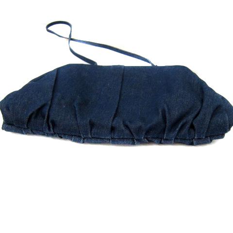 ZARA（ザラ） ショルダーバッグ クラッチバッグ 2WAY デニム がま口 紺
