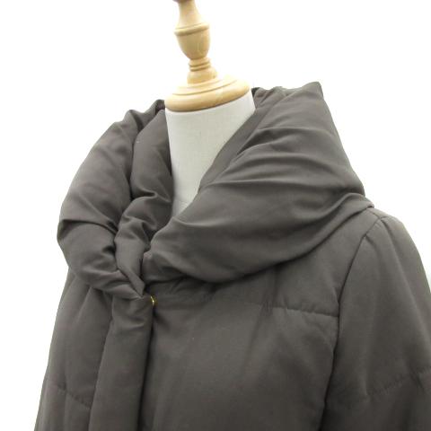 grove（グローブ） 中綿ジャケット ミドル丈 ボリュームカラー 無地 M 