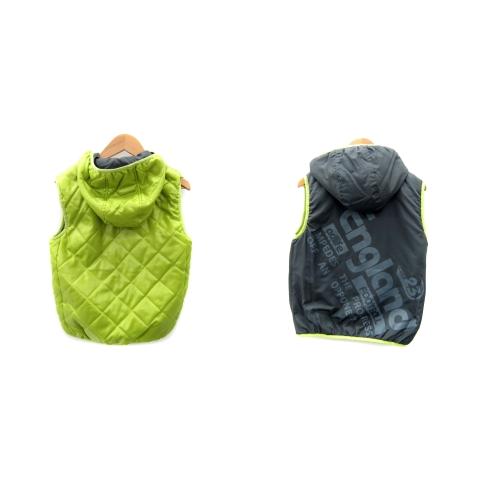 エーディーライフ キルティングベスト リバーシブル ミドル丈 フード