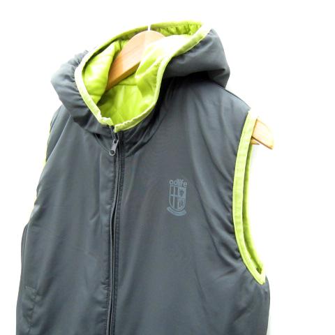 エーディーライフ キルティングベスト リバーシブル ミドル丈 フード