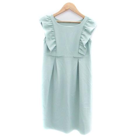 【未使用】マドーレ／フレンチ袖 ティアードワンピース フリル 40号 未使用】マドーレ／フレンチ袖 ティアードワンピース フリル 40