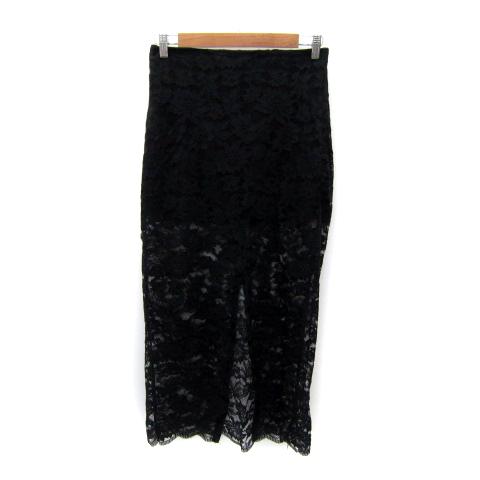 ZARA ザラ タイトスカート ロング丈 マキシ丈 総レース スリット